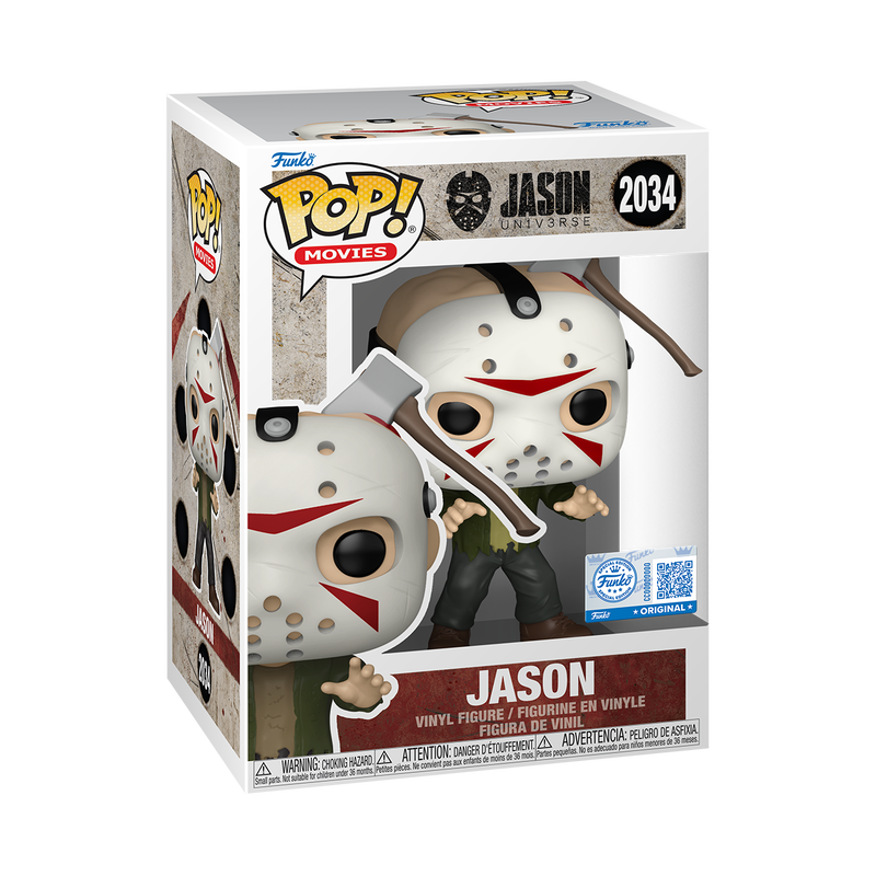 Funko Pop Vinyl Figure Jason Universe Jason Voorhees with Axe in Head Number 2034 Horror Movie Collectible