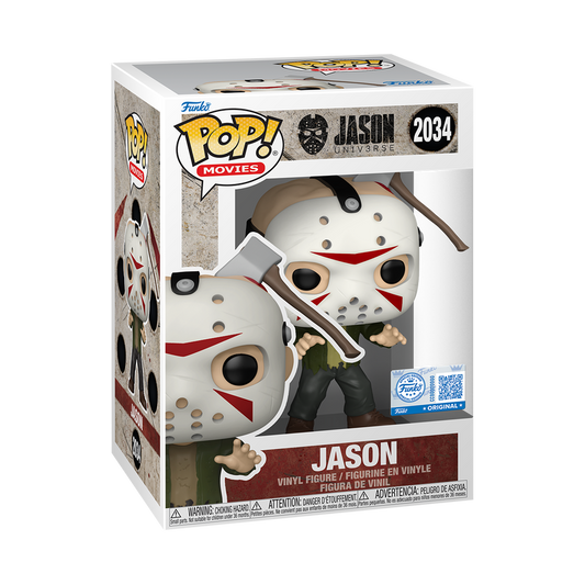 Funko Pop Vinyl Figure Jason Universe Jason Voorhees with Axe in Head Number 2034 Horror Movie Collectible