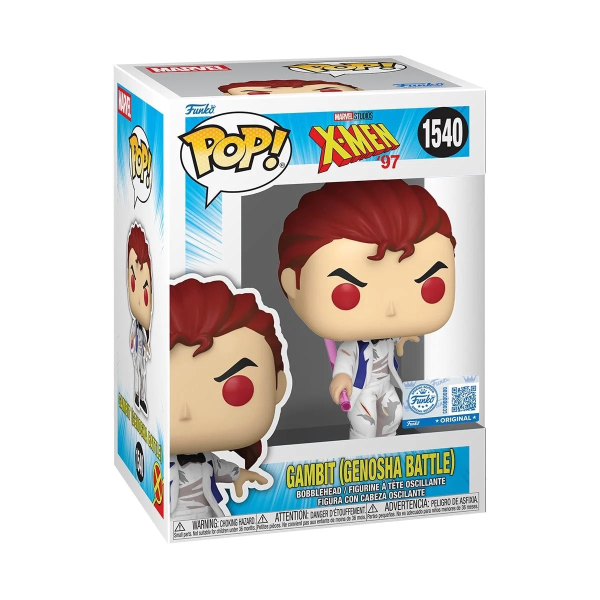 X-Men '97 Gambit (Genosha Battle) Funko Pop! Vinyl Figure #1540 - Entertainment Earth Exclusive