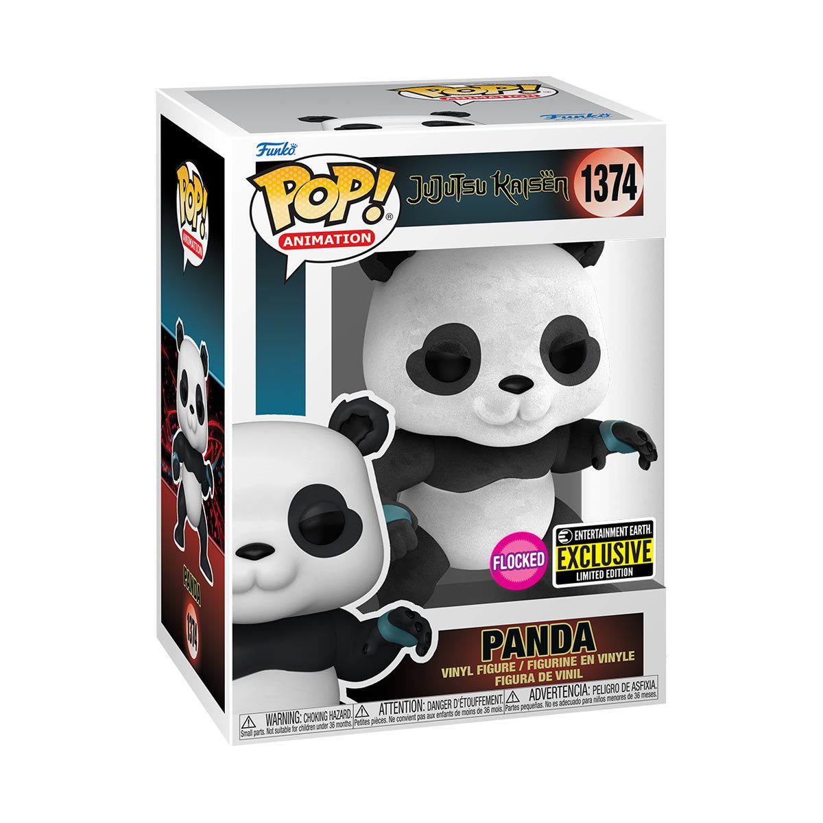 JuJuTsu Kaisen Panda Flocked #1374 Entertainment Earth Exclusive