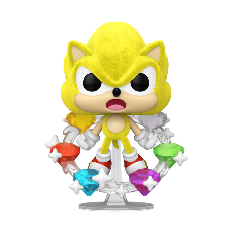 Funko Pop! Super Sonic With Emeralds (Flocked) #1059 Vinyl Figure