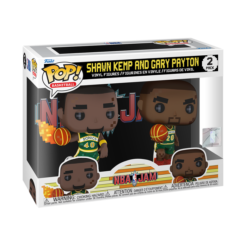 Funko Pop! Seattle Supersonics Shawn Kemp And Gary Payton 2 Pack