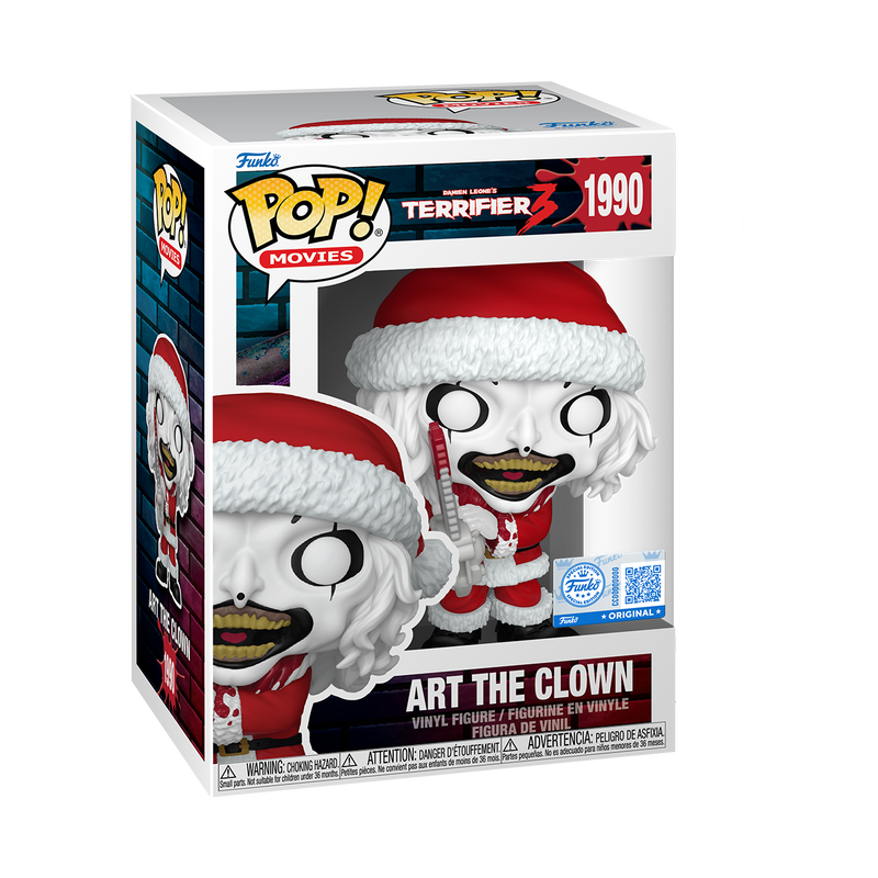 Funko Pop Terrifier 3 Art the Clown In Santa Outfit with Chainsaw (Bloody) #1990
