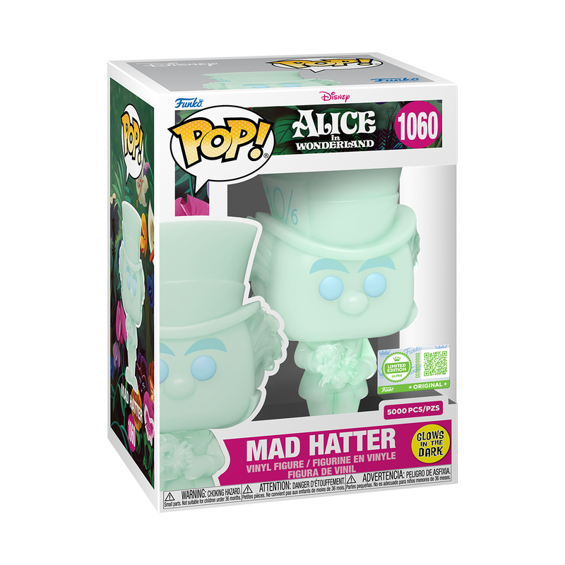 Alice in Wonderland Funko Pop! Mad Hatter (Glow in the Dark) #1060 - 5k Limited Edition Vinyl Figure