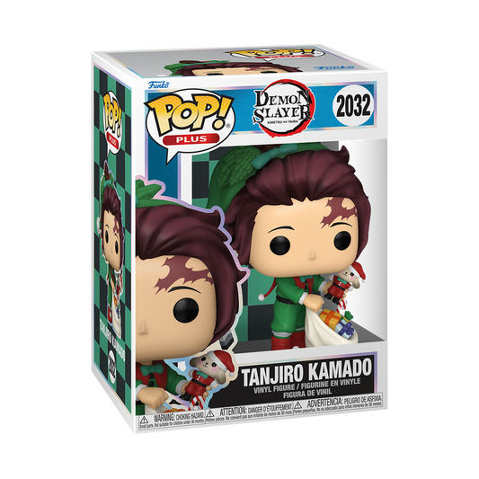 Funko Pop! Animation: Demon Slayer - Holiday Tanjiro Kamado #2032 & Nezuko Kamado #2033 Vinyl Figure Bundle