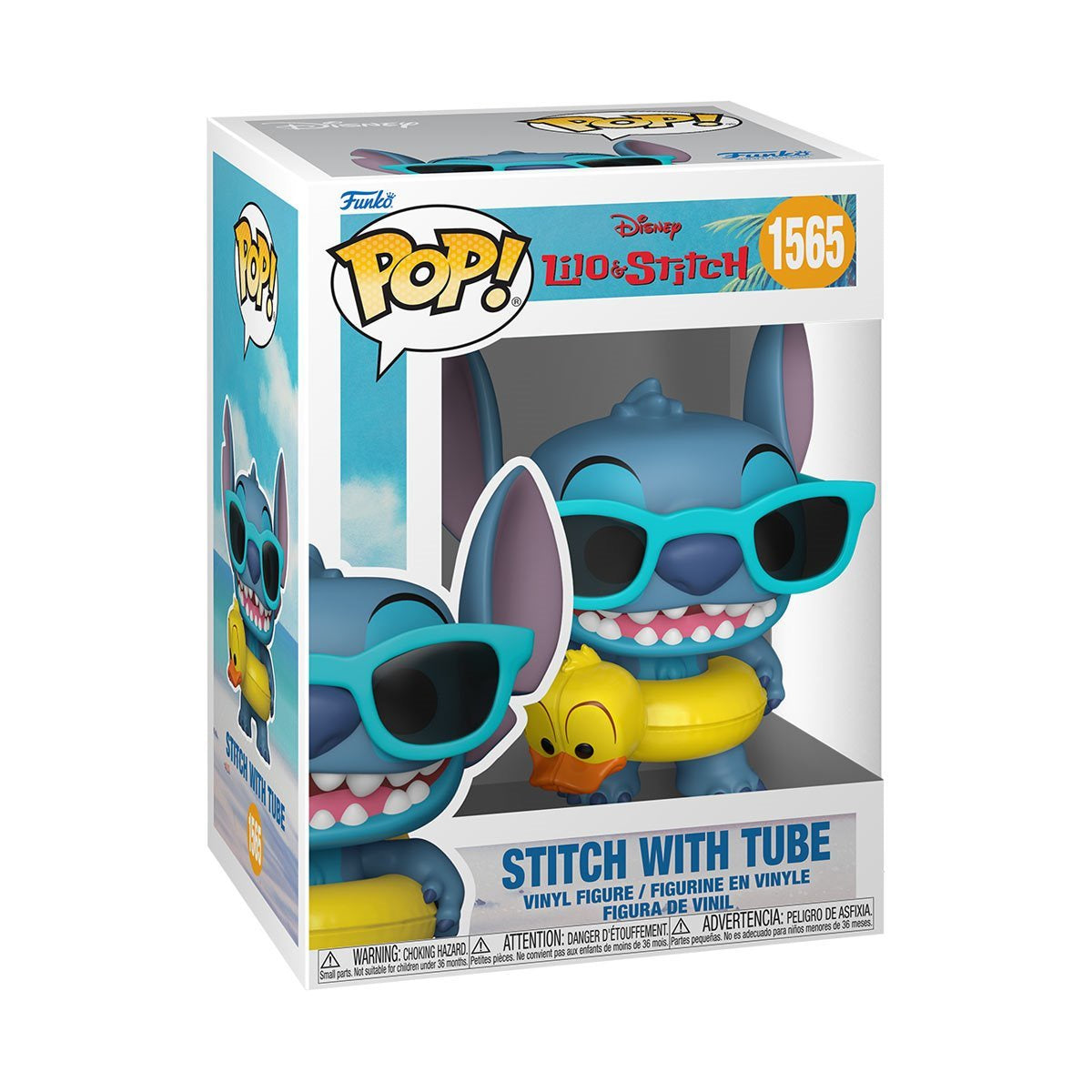 Stitch with Tube, Stitch in Sand, Luau Stitch, Luau Angel Funko Pop Bundle