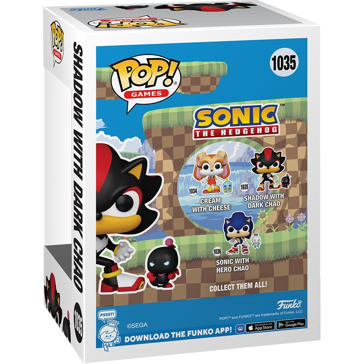 Shadow Funko Pop! Vinyl Figure with Dark Chao Buddy #1035
