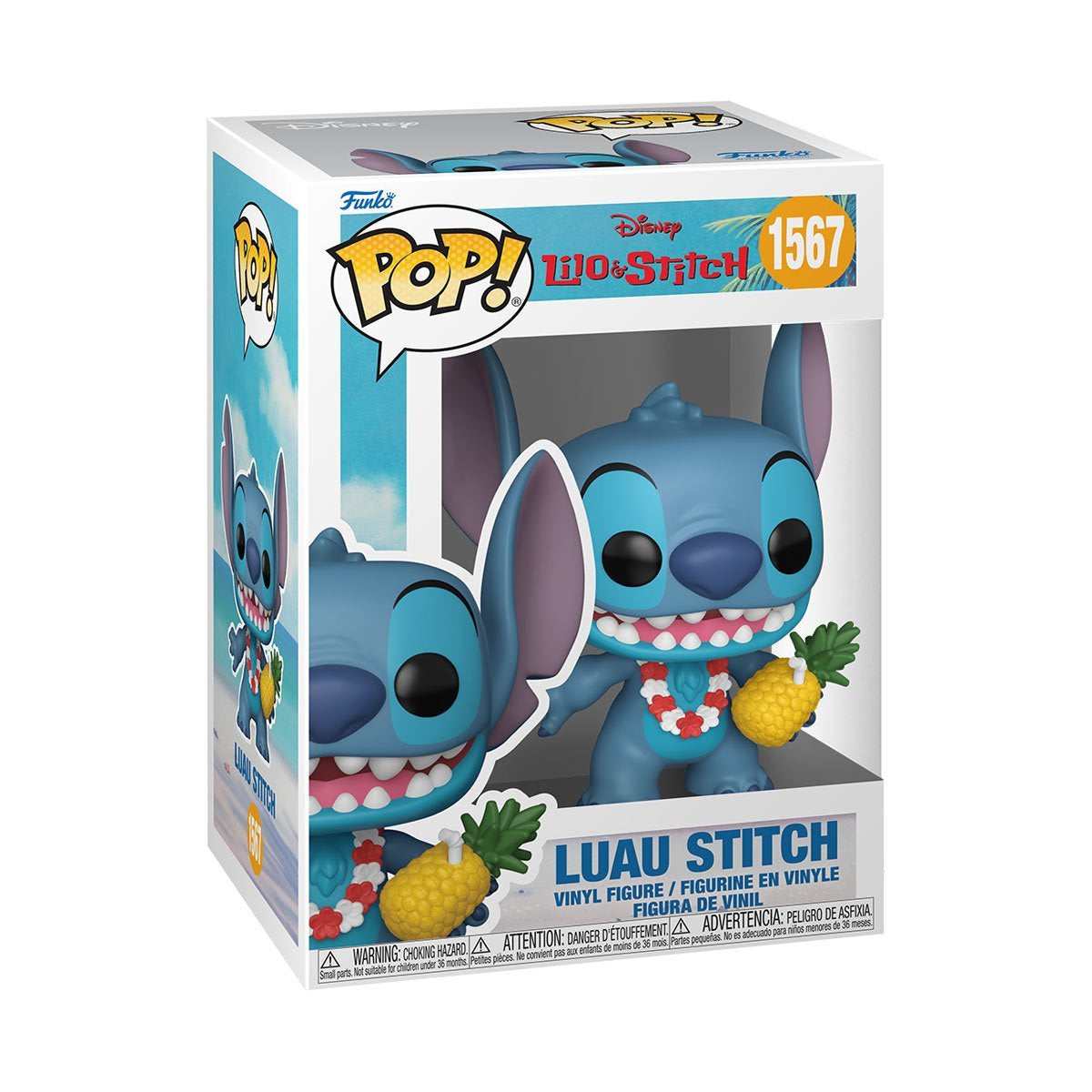 Stitch with Tube, Stitch in Sand, Luau Stitch, Luau Angel Funko Pop Bundle