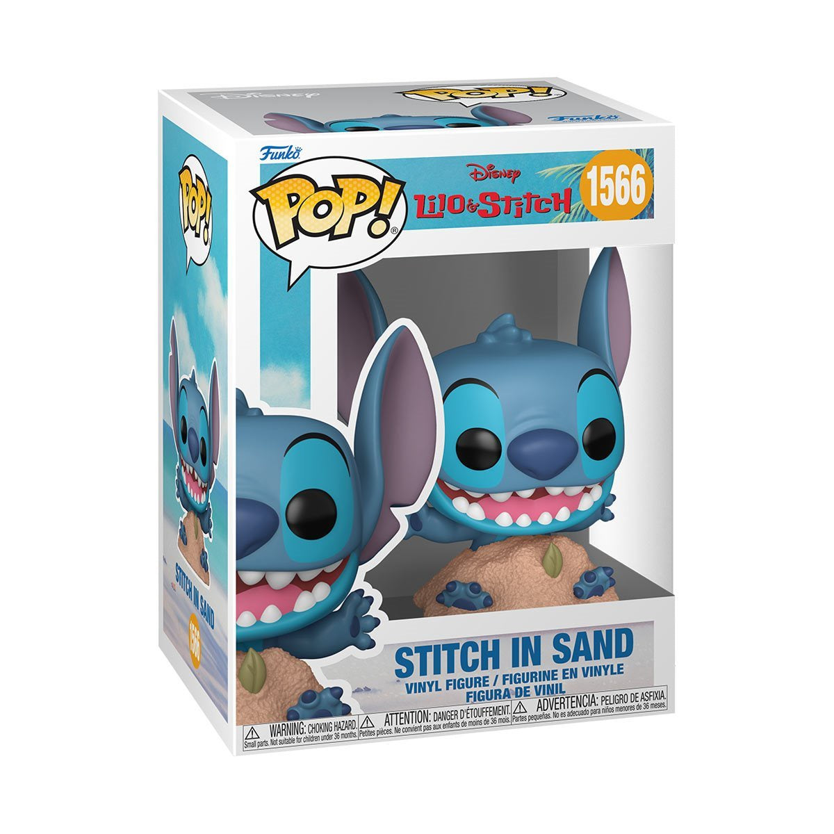 Stitch with Tube, Stitch in Sand, Luau Stitch, Luau Angel Funko Pop Bundle
