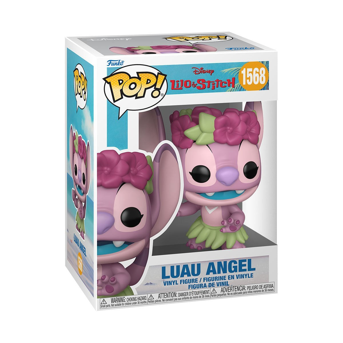 Stitch with Tube, Stitch in Sand, Luau Stitch, Luau Angel Funko Pop Bundle