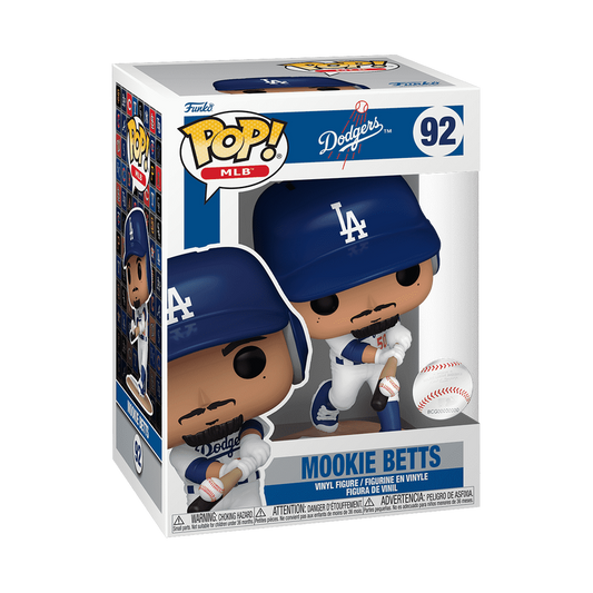 Funko Pop Vinyl Figure MLB Los Angeles Dodgers Mookie Betts Home Uniform 92