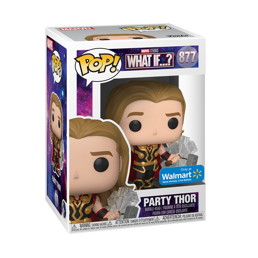 Funko POP! Marvel: What If...? - Party Thor - Walmart Exclusive #887