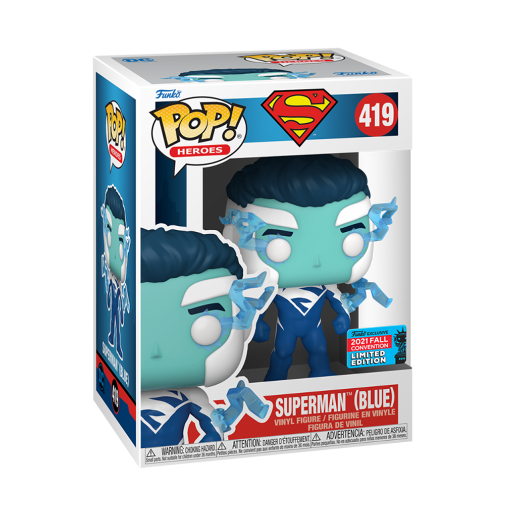 Funko POP! Superman - Superman (Blue) 202 Fall Convention 2021 Exclusive #419