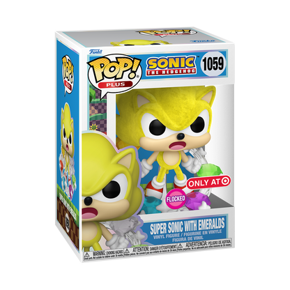 Funko Pop! Super Sonic With Emeralds (Flocked)  #1059 Vinyl Figure
