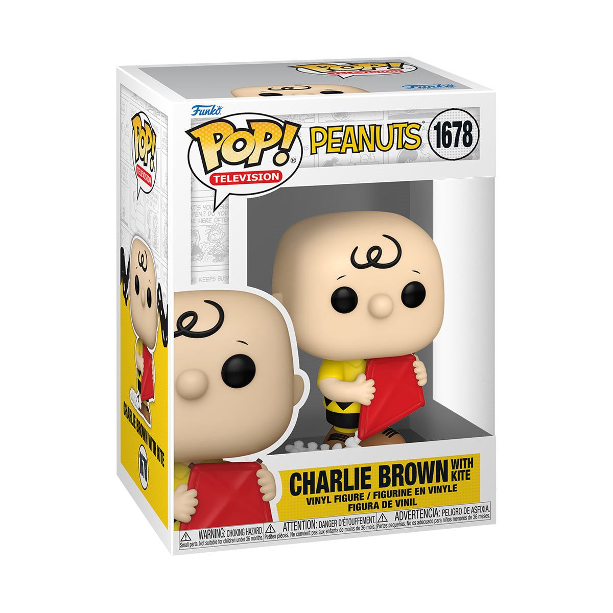 Funko Pop! Charlie Brown Good Grief, Charlie Brown with Kite, Astronaut Snoopy & Woodstock and Joe Cool & Woodstock