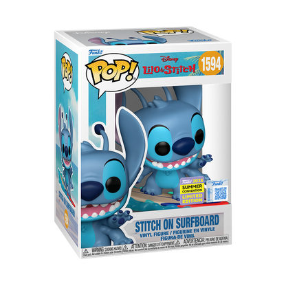 Stitch On Surfboard #1594 Funko Pop! Comic Con Exclusive