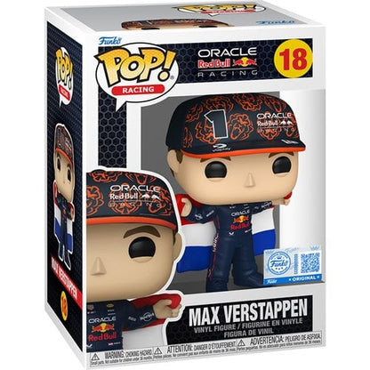 Funko Pop Vinyl Figure Formula 1 Red Bull Racing Max Verstappen with Flag 18