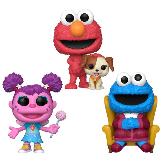 Funko Pop! Sesame Street Elmo and Tango, Cookie Monster, Abby Bundle