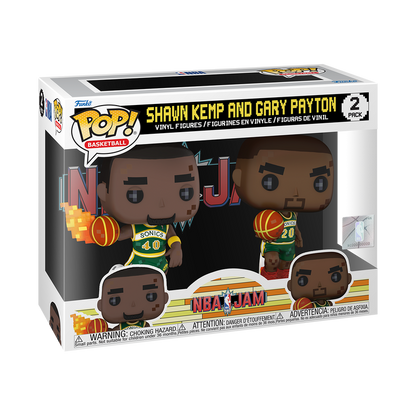 Funko Pop! Seattle Supersonics Shawn Kemp And Gary Payton 2 Pack