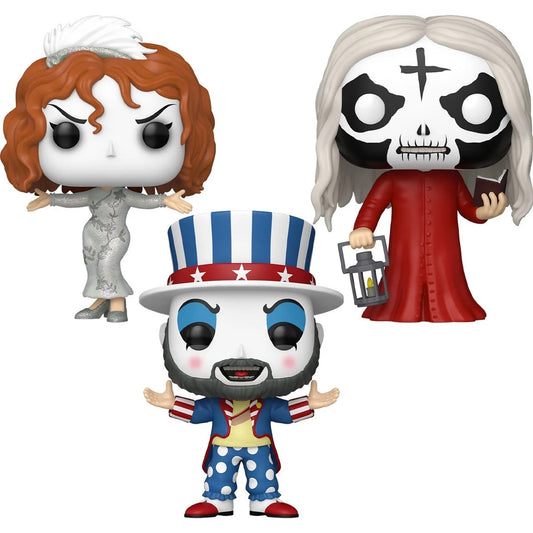 Funko Pop! Movies: House of 1000 Corpses - Otis B. Driftwood, Captain Spaulding, and Baby Glitter Vinyl Figures