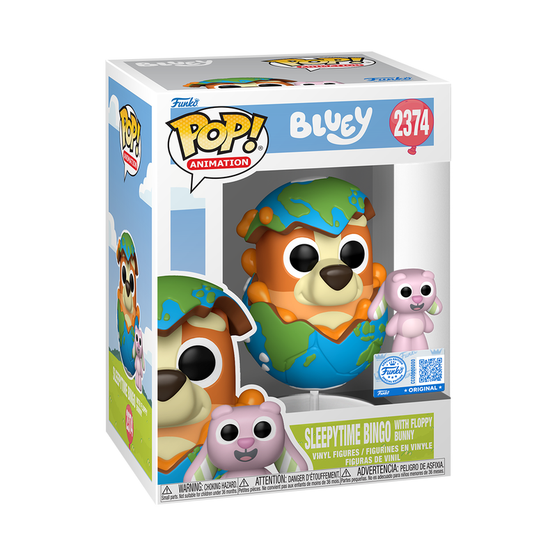 Funko Pop Vinyl Figure Bluey Sleepytime Bingo with Floppy Bunny Specialty Series 2374
