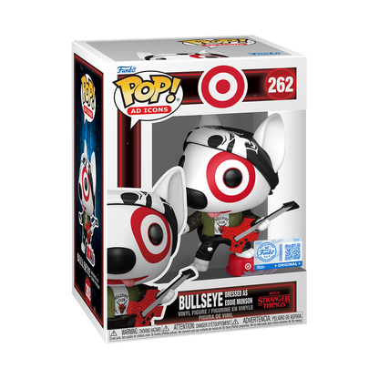 Funko Pop Ad Icons Bullseye dressed as Eddie Munson Stranger Things 262
