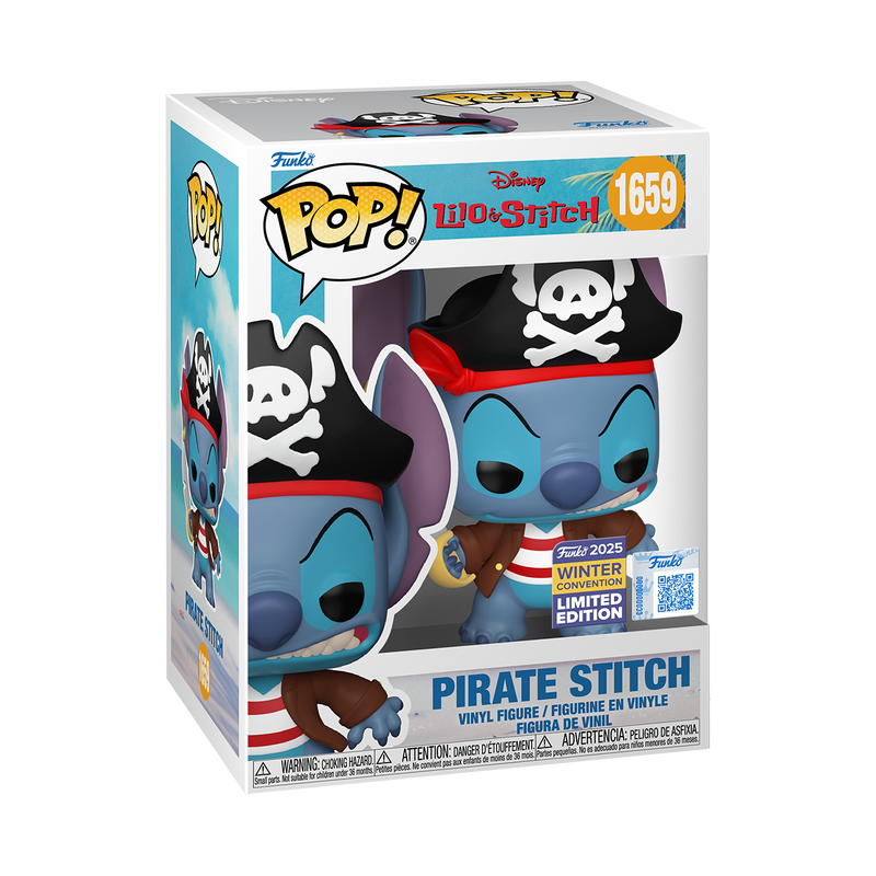 Funko Pop Disney Lilo and Stitch Series Pirate Stitch Vinyl Figure Collectible #1659