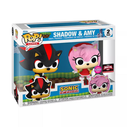 Funko Pop! Sonic the Hedgehog Shadow & Amy Flocked 2 Pack