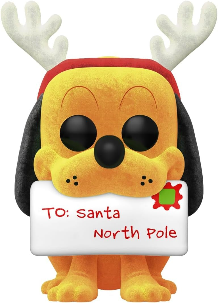 Funko Pop! Disney Pluto (Flocked) Christmas To Santa North Pole #1227