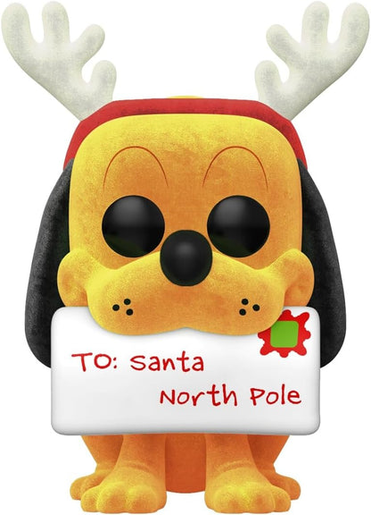 Funko Pop! Disney Pluto (Flocked) Christmas To Santa North Pole #1227