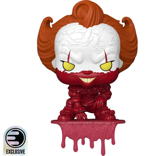 Funko Pop Vinyl Figure It Welcome to Derry Pennywise Bloody Shelf Sitter Entertainment Earth Exclusive1866