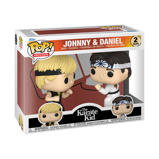Funko Pop Vinyl Figure The Karate Kid Johnny Lawrence and Daniel LaRusso 2 Pack 35th Anniversary Edition