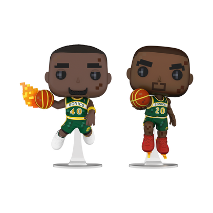 Funko Pop! Seattle Supersonics Shawn Kemp And Gary Payton 2 Pack