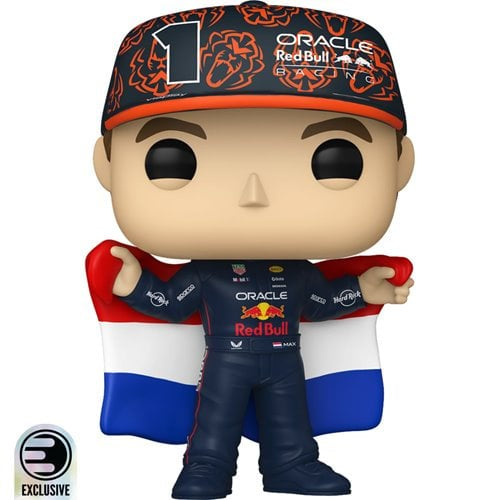 Funko Pop Vinyl Figure Formula 1 Red Bull Racing Max Verstappen with Flag 18