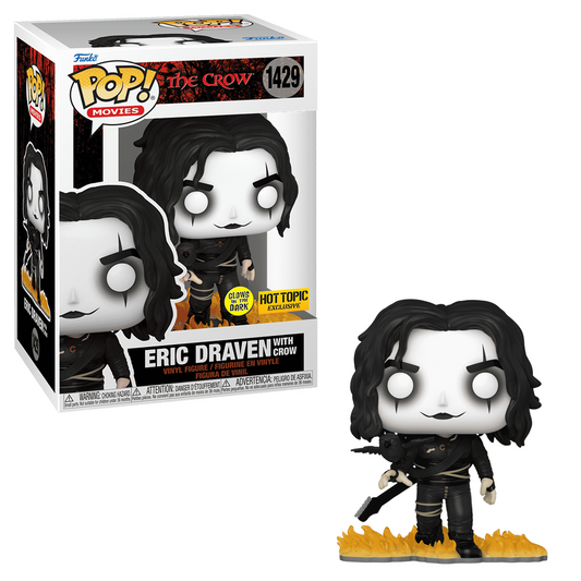 The Crow Eric Draven with Crow #1429 Glow in the Dark Hot Topic Exclusive