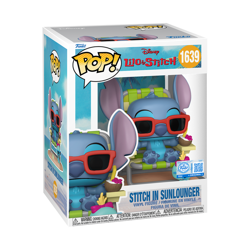 Lilo & Stitch Stitch in Sunlounger Premium Funko Pop! Vinyl Figure #1639