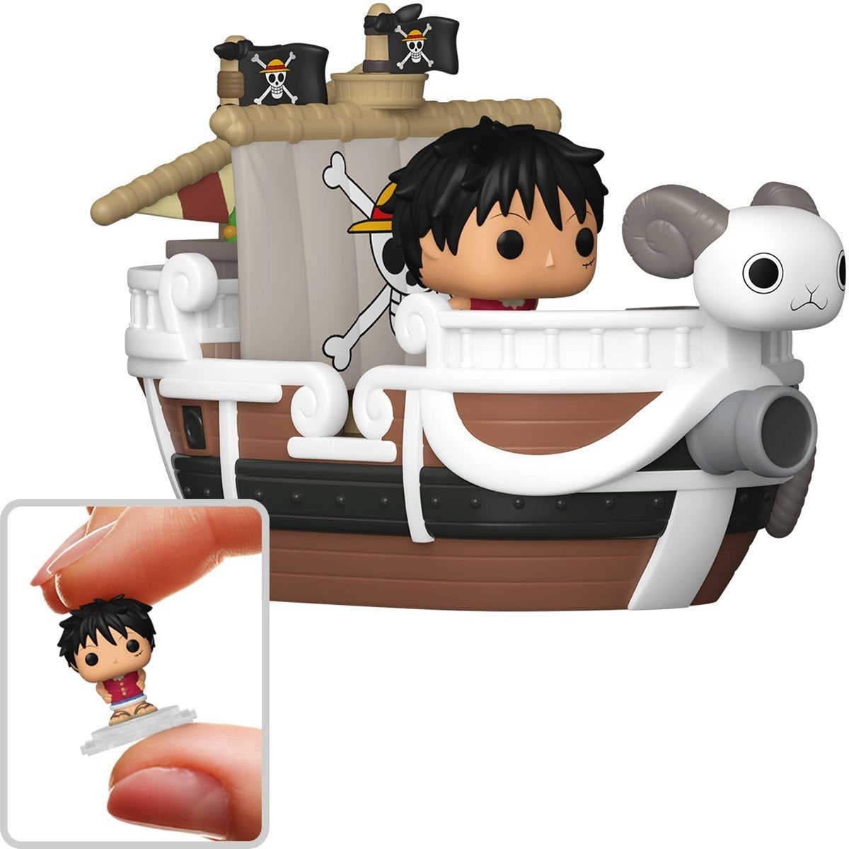 Funko One Piece Monkey D. Luffy with Going Merry Bitty Pop Ride Miniature Vinyl Figure Set