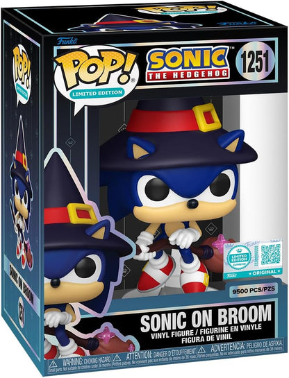 Funko Pop Games Sonic the Hedgehog Sonic on Broom Vinyl Figure 1251 9500