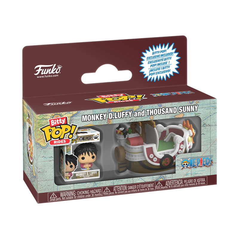 Funko Bitty Pop Rides One Piece Thousand Sunny with Monkey D Luffy Vinyl Figure and Ship