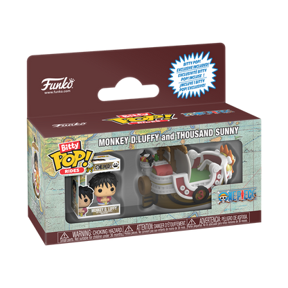Funko Bitty Pop Rides One Piece Thousand Sunny with Monkey D Luffy Vinyl Figure and Ship
