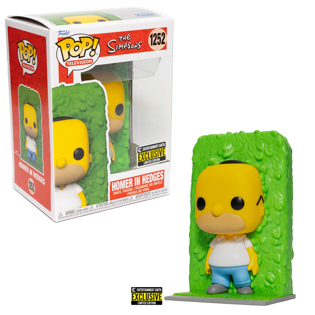 Funko The Simpsons Homer in Hedges #1252 Entertainment Earth Exclusive ...